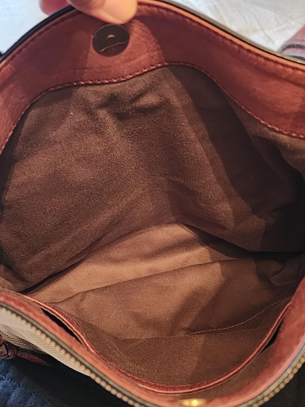 Chloe Beige Canvas and Brown Leather Crossbody Bag - Picture 11 of 13